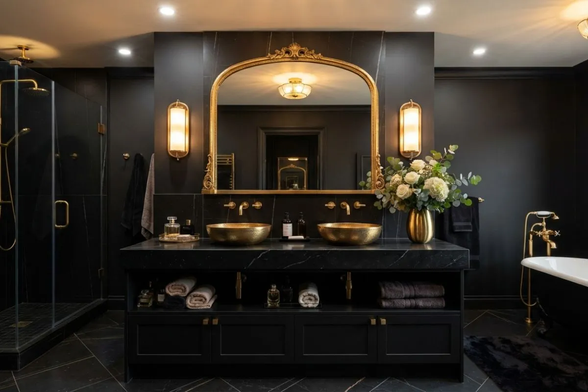 black and gold bathroom ideas
